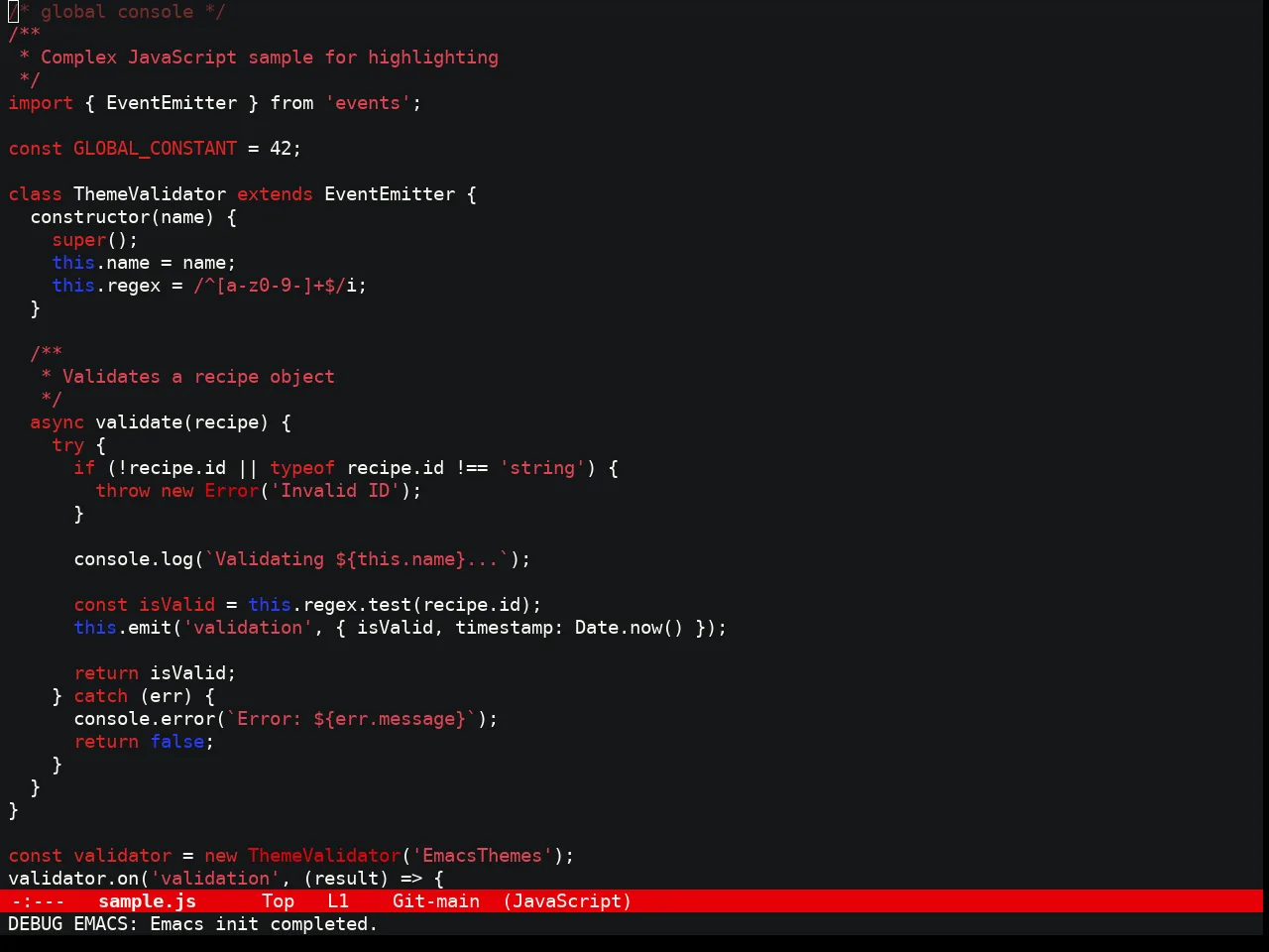 Spider Man Theme in javascript-mode