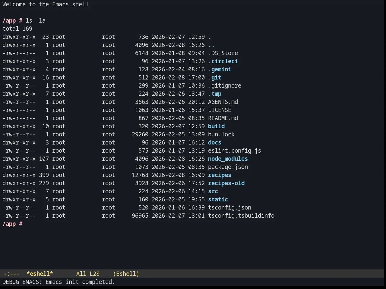 Spolsky Theme in eshell