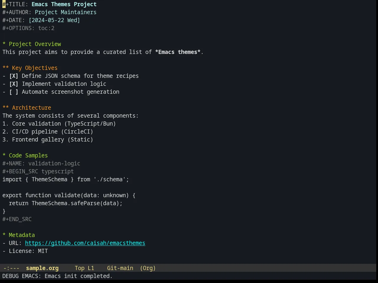 Spolsky Theme in org-mode