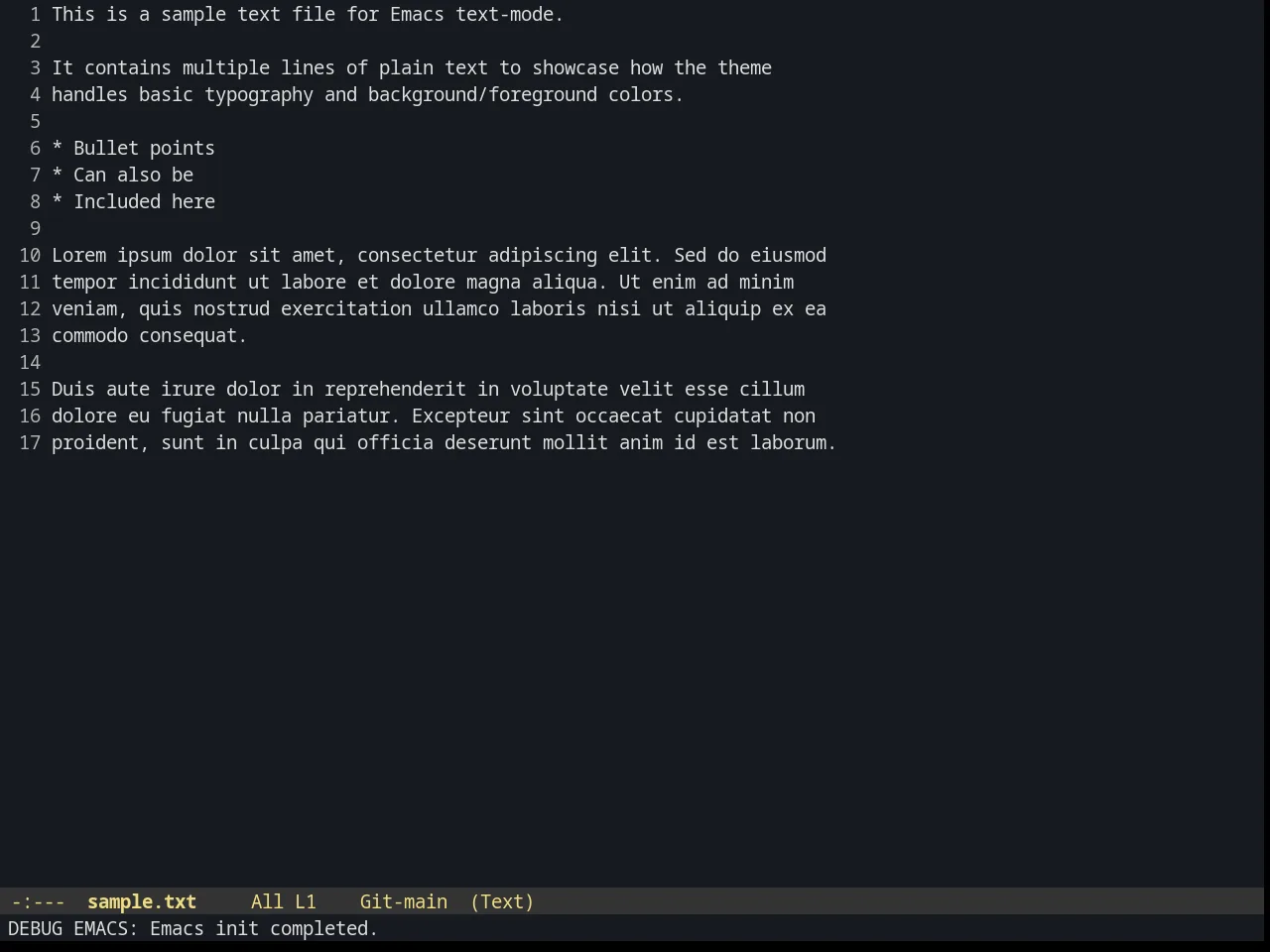 Spolsky Theme in text-mode