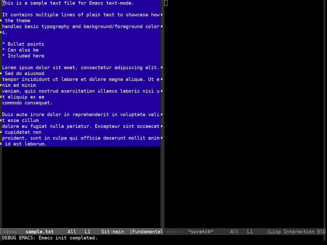 Standard Dark Theme in fundamental-mode
