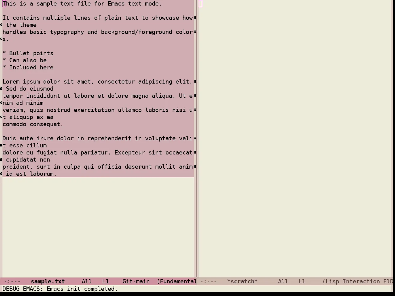 Standard Light Tinted Theme in fundamental-mode