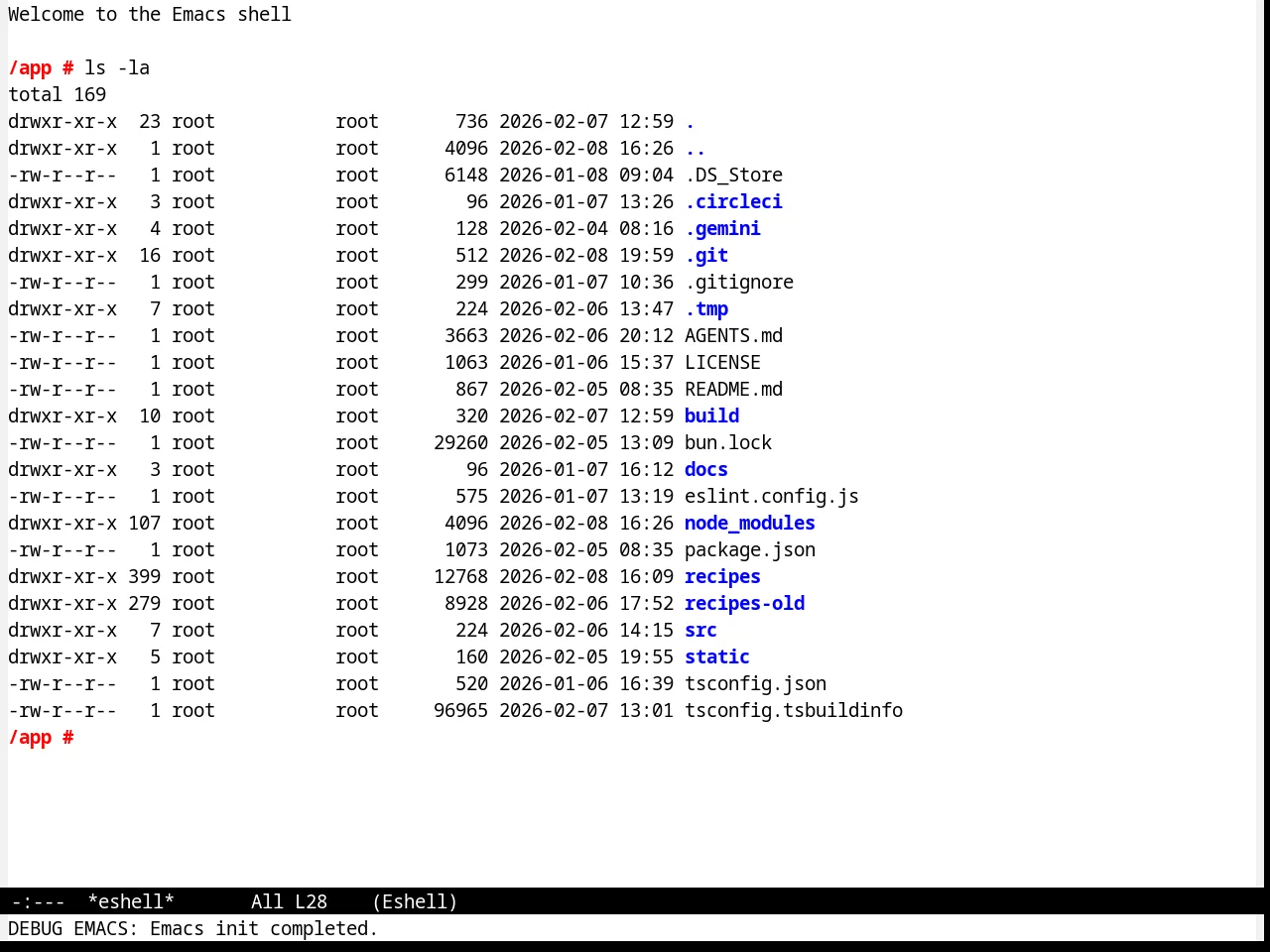 Standard Theme in eshell