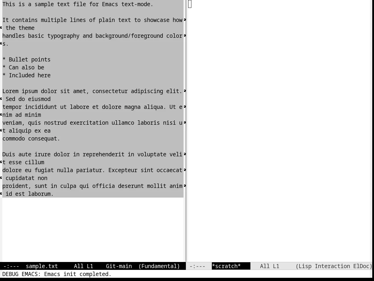 Standard Theme in fundamental-mode