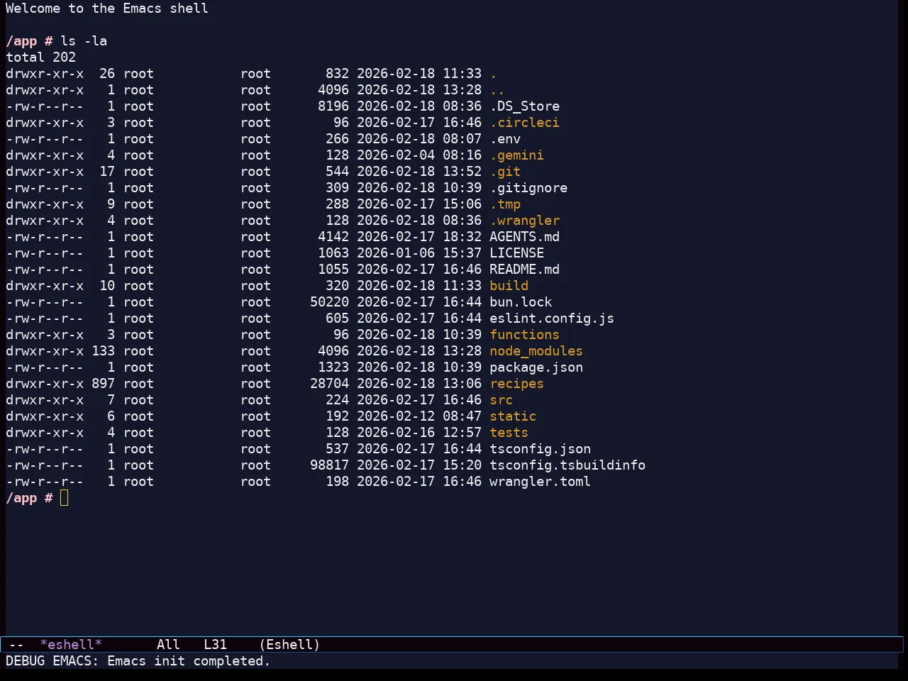 Starlit Theme in eshell
