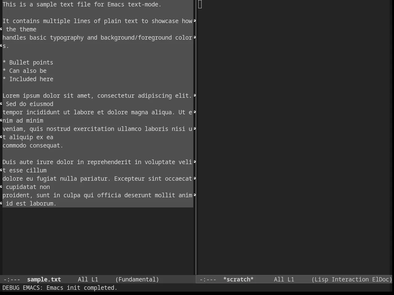 Stekene Dark Theme in fundamental-mode