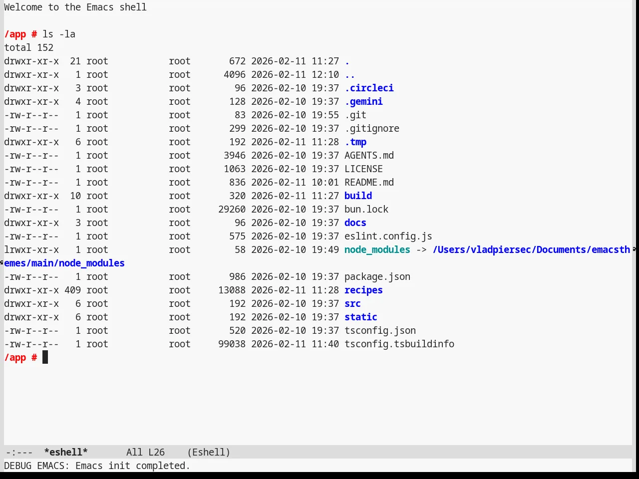 Stekene Light Theme in eshell