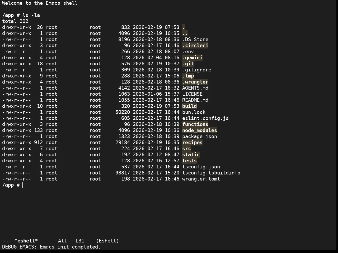 Stimmung Themes Dark Theme in eshell