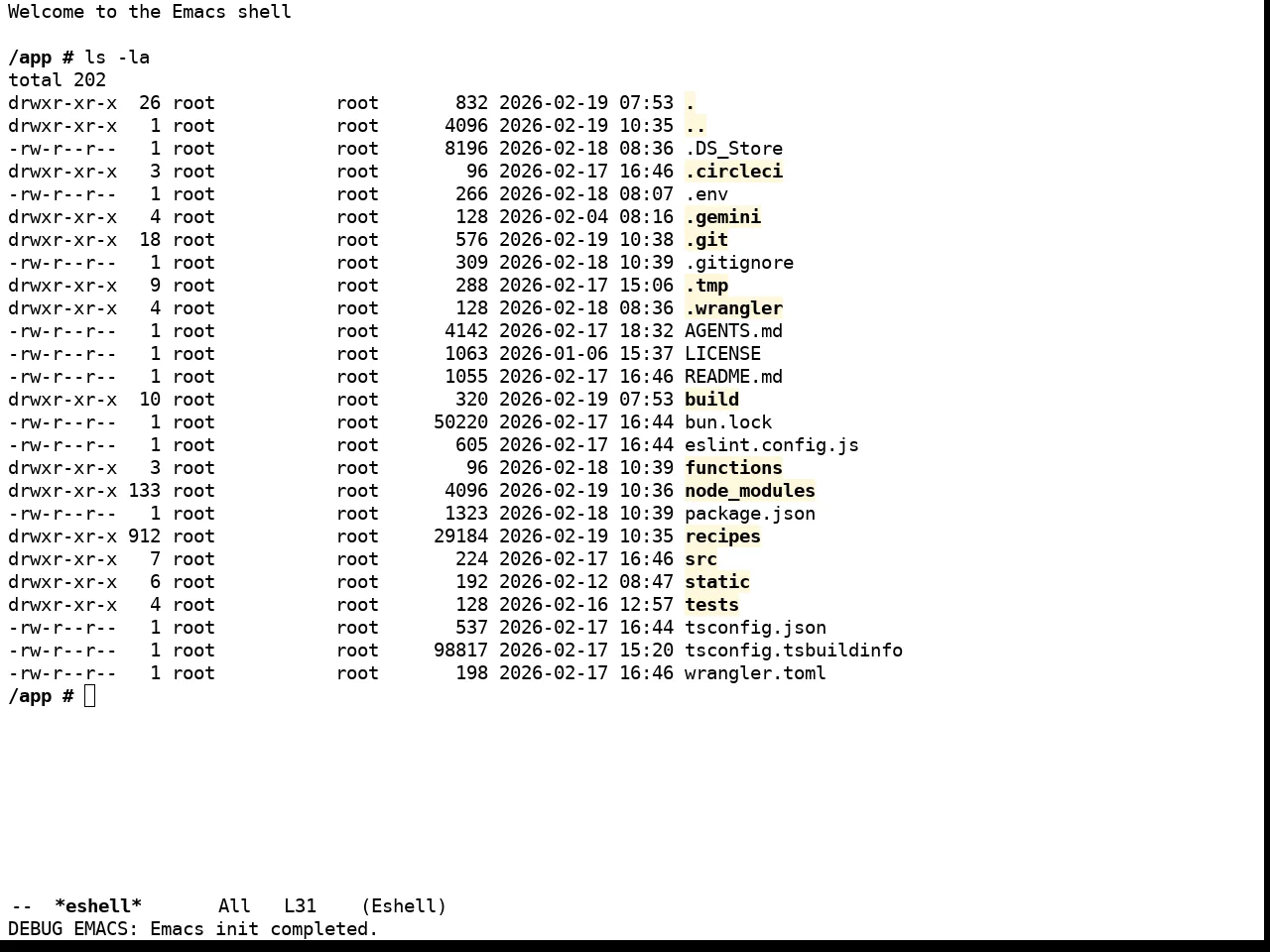 Stimmung Themes Light Theme in eshell