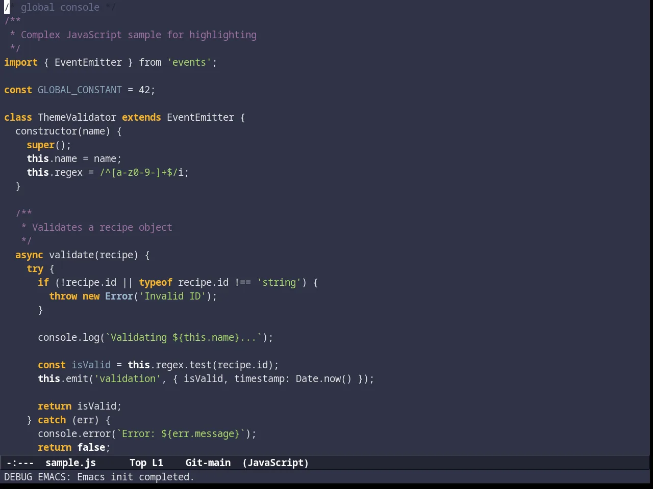 Subatomic Theme in javascript-mode