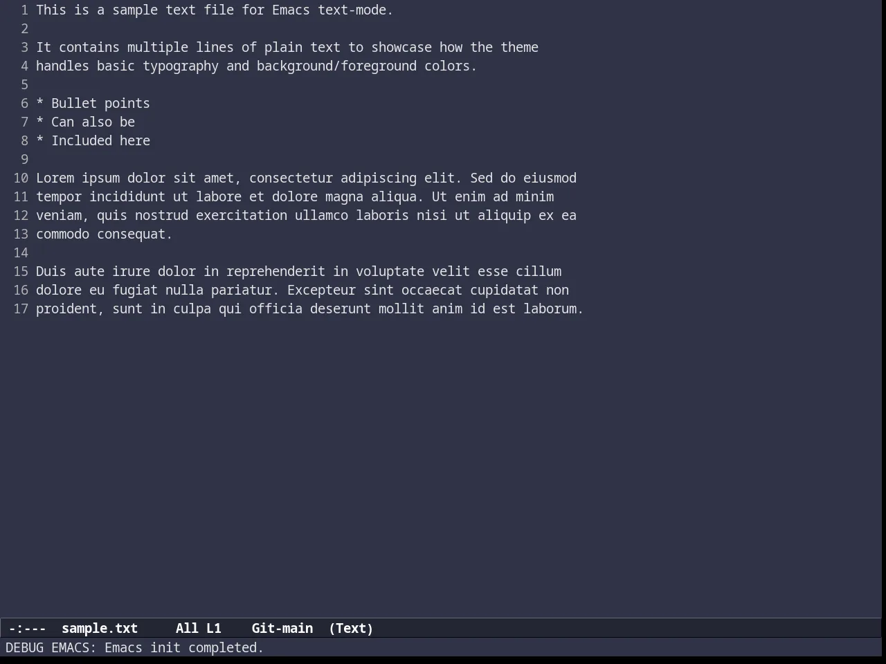 Subatomic Theme in text-mode