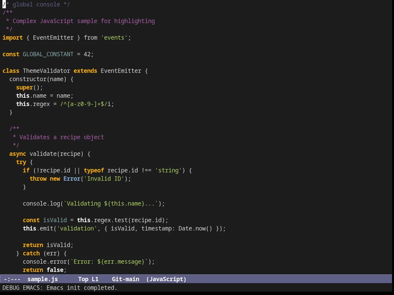 Subatomic256 Theme in javascript-mode