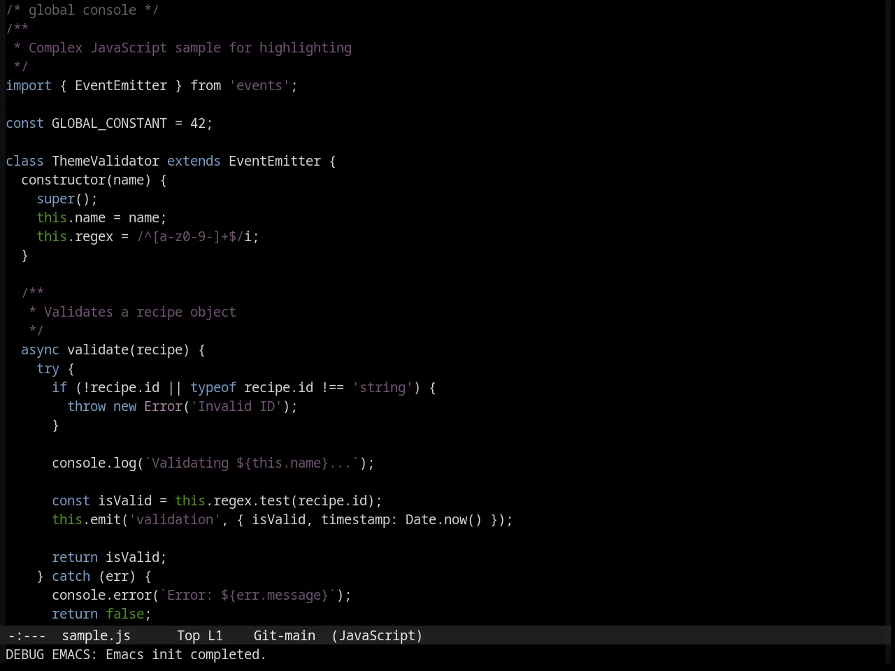 Subdued Theme in javascript-mode