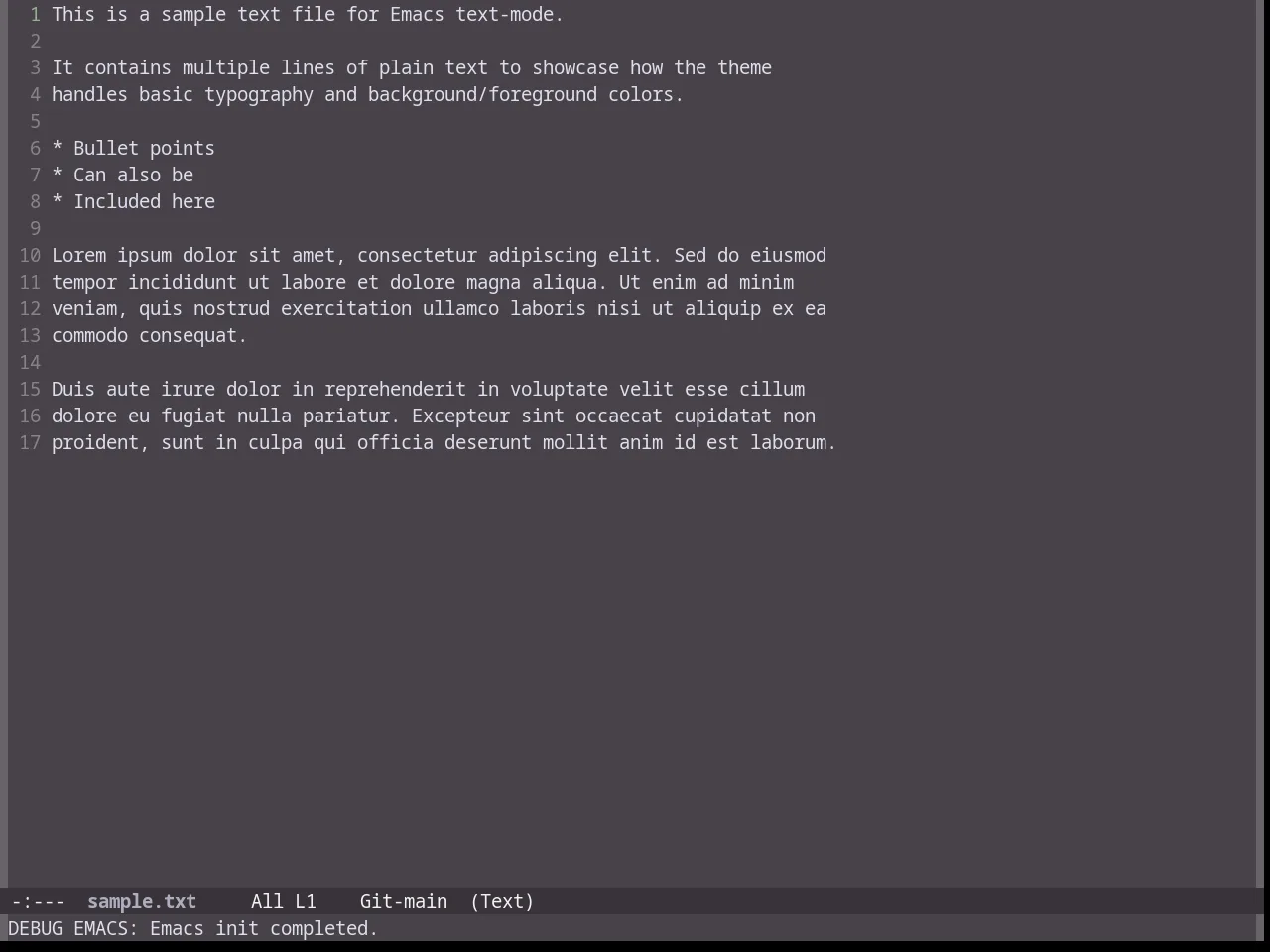 Sunburn Theme in text-mode