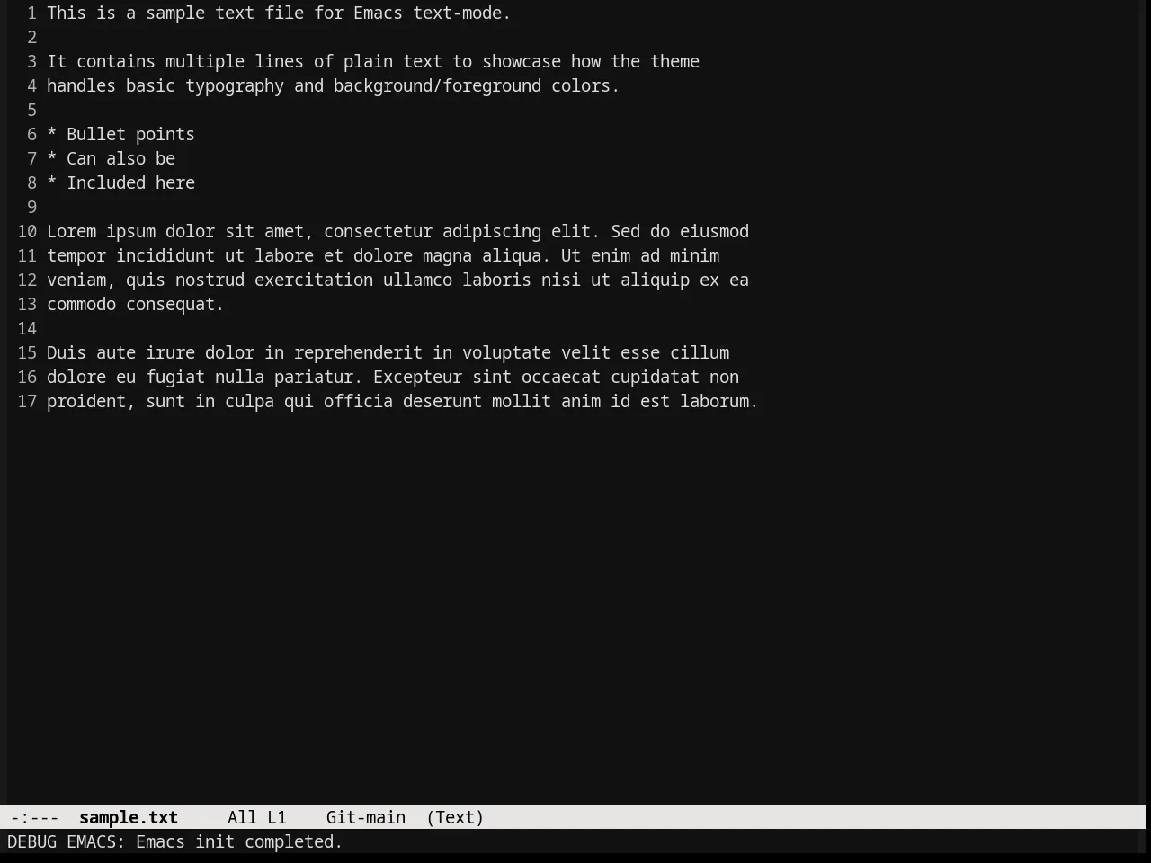 Sunburst Theme in text-mode