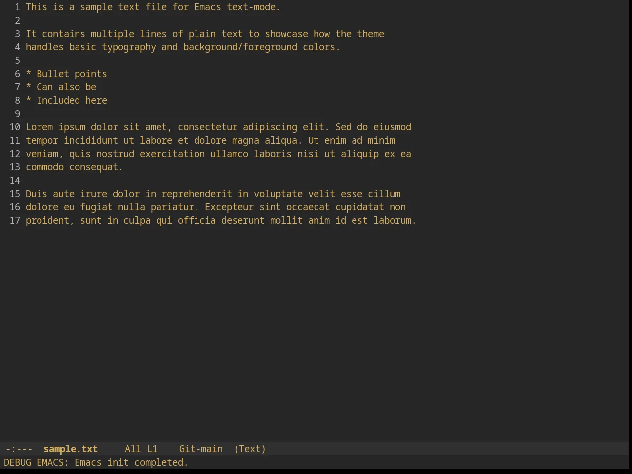 Suscolors Theme in text-mode