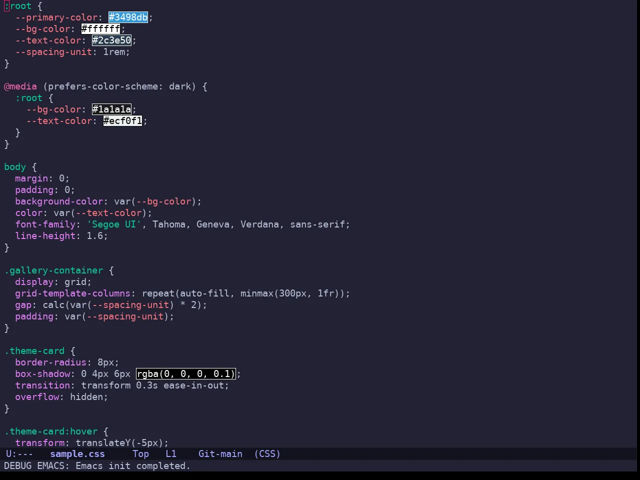 Sweet Theme in css-mode