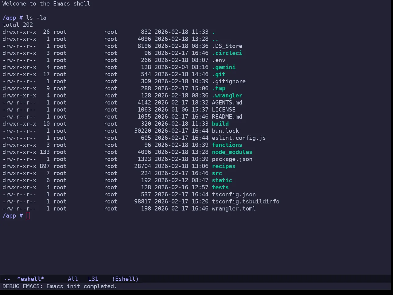 Sweet Theme in eshell