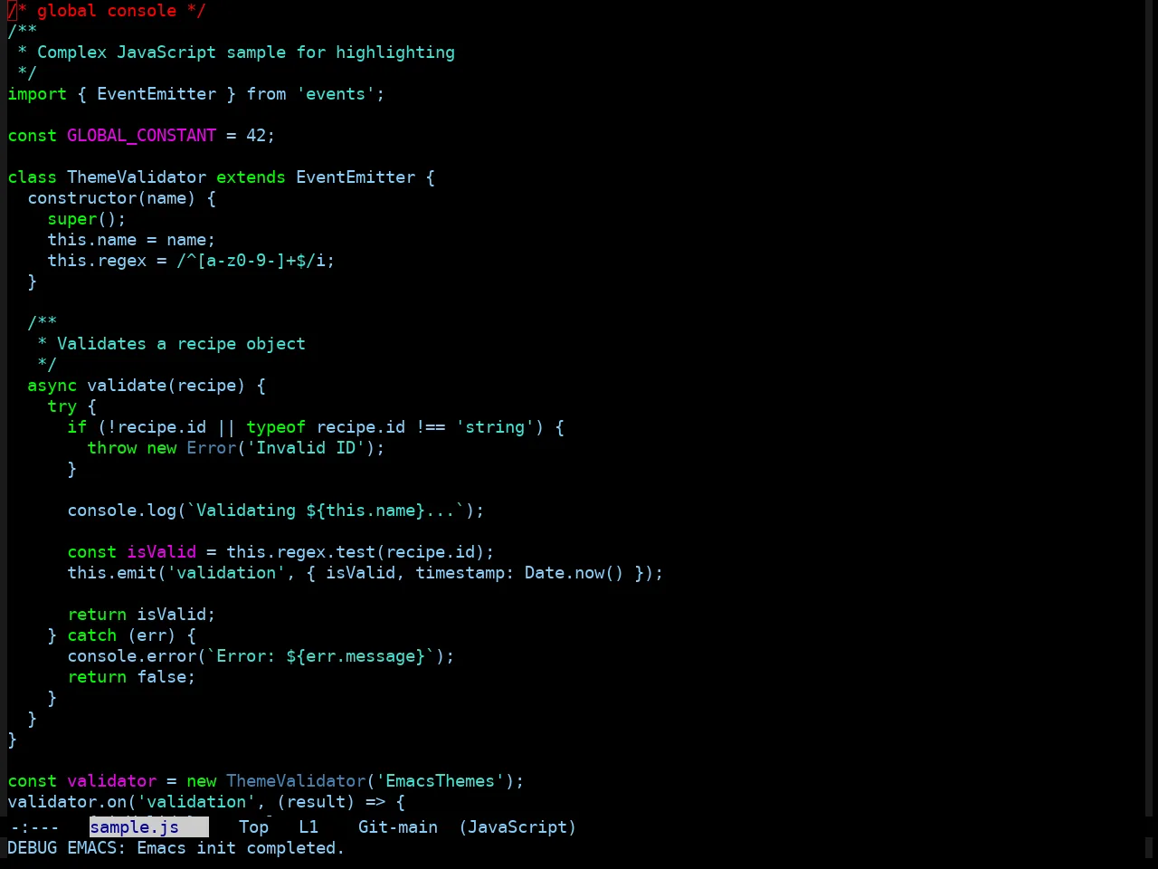 Taming Mr. Arneson Theme in javascript-mode