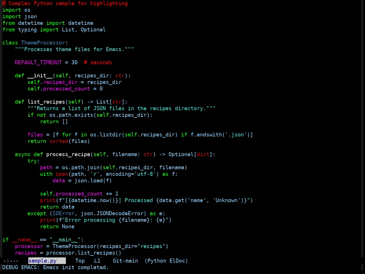 Taming Mr. Arneson Theme in python-mode