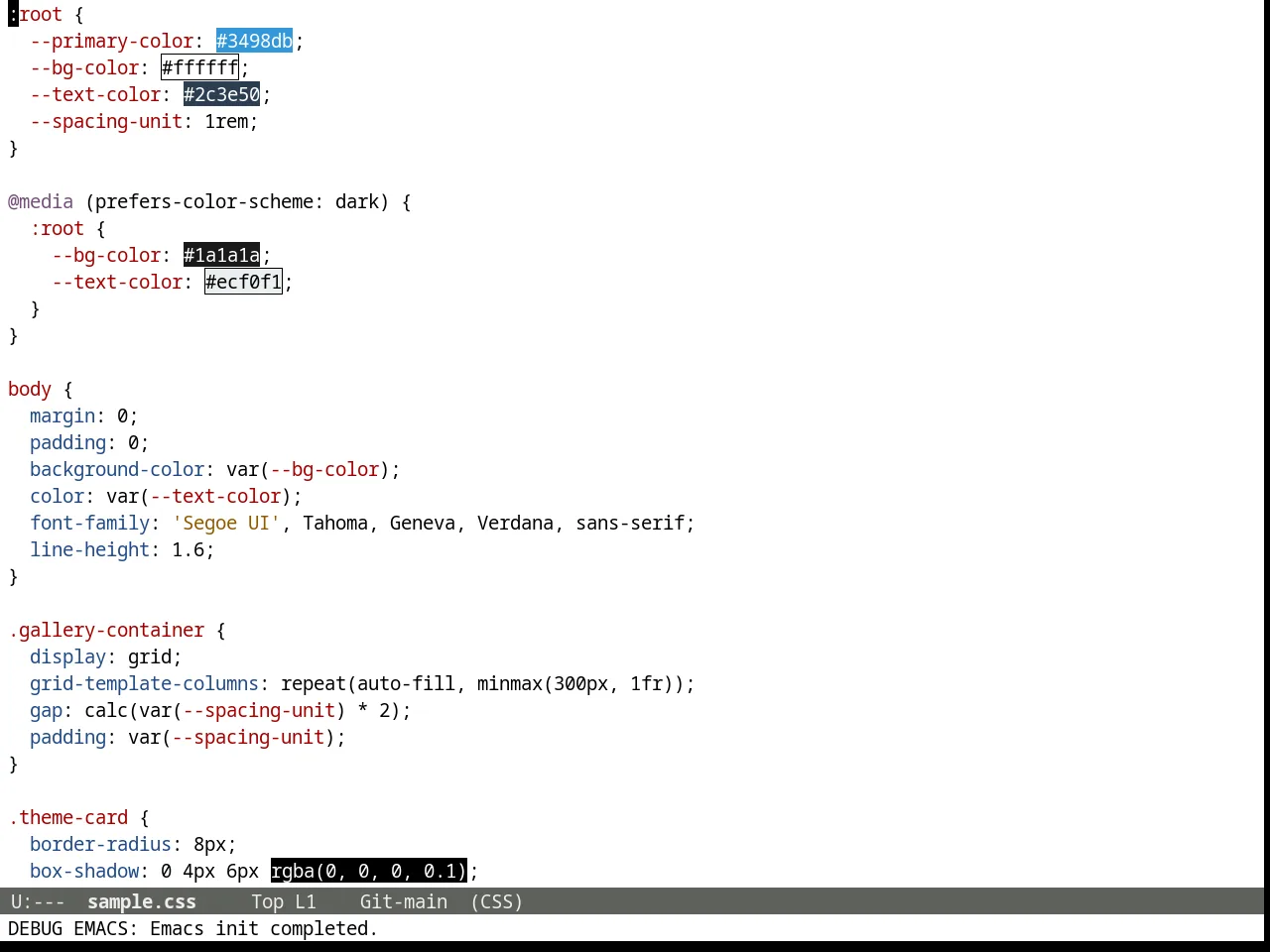 Tango Plus Theme in css-mode