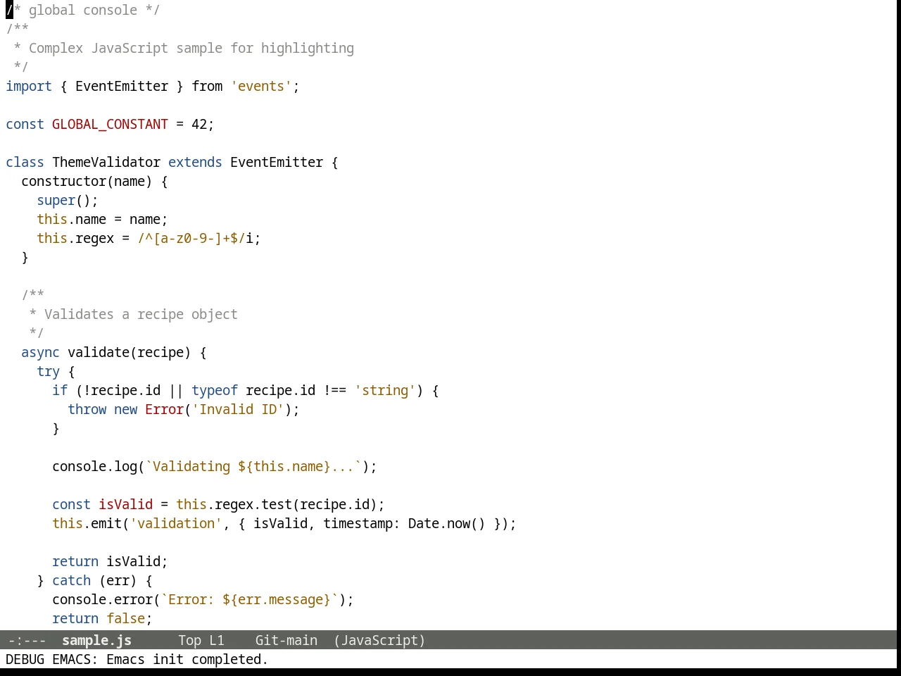 Tango Plus Theme in javascript-mode
