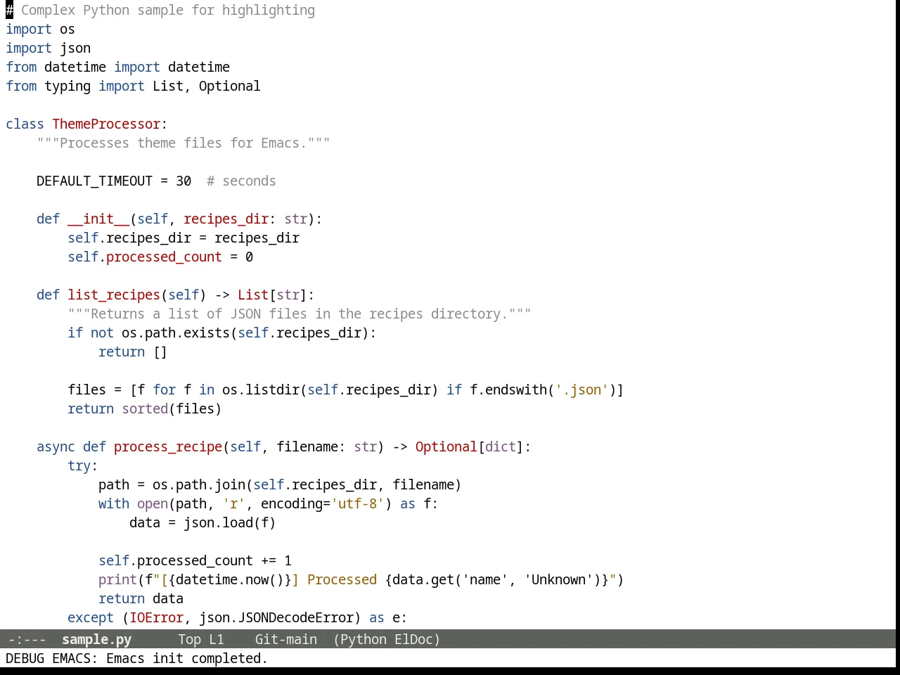 Tango Plus Theme in python-mode