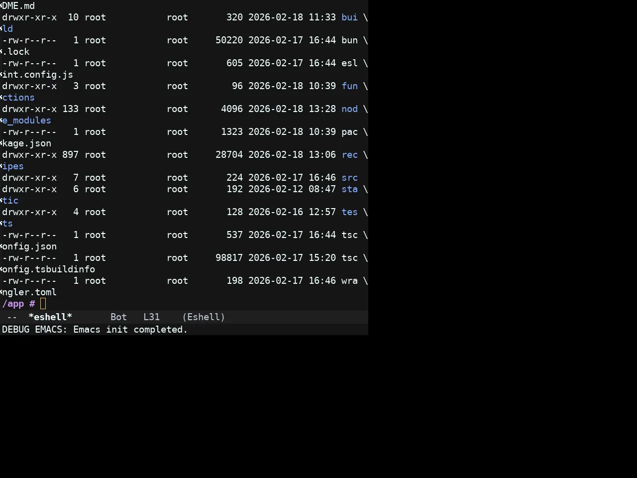 Tangonov Theme in eshell