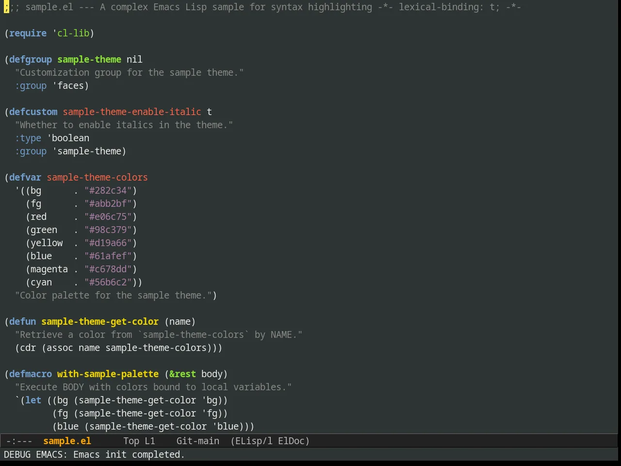 Tangotango Theme in emacs-lisp-mode