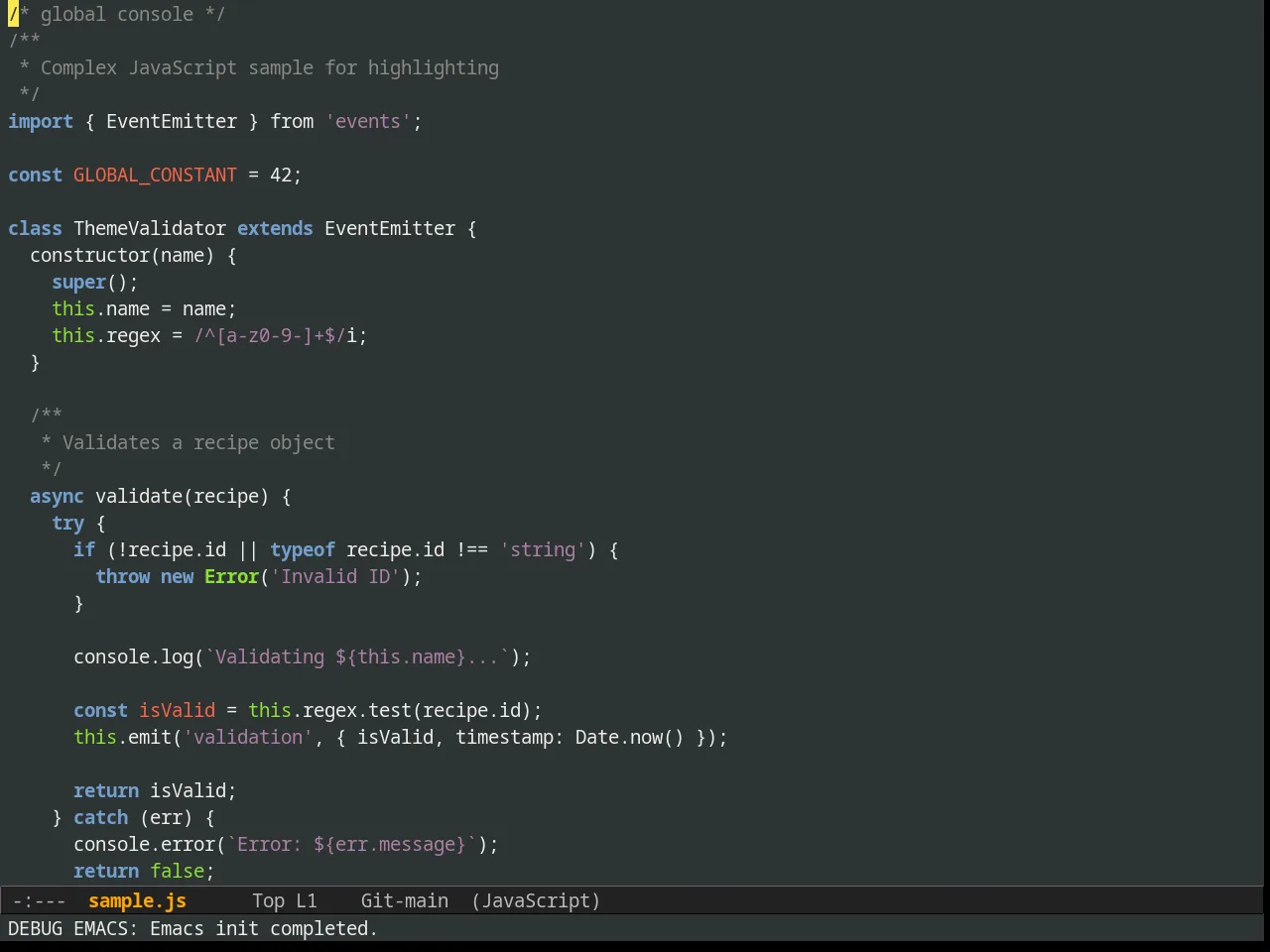 Tangotango Theme in javascript-mode