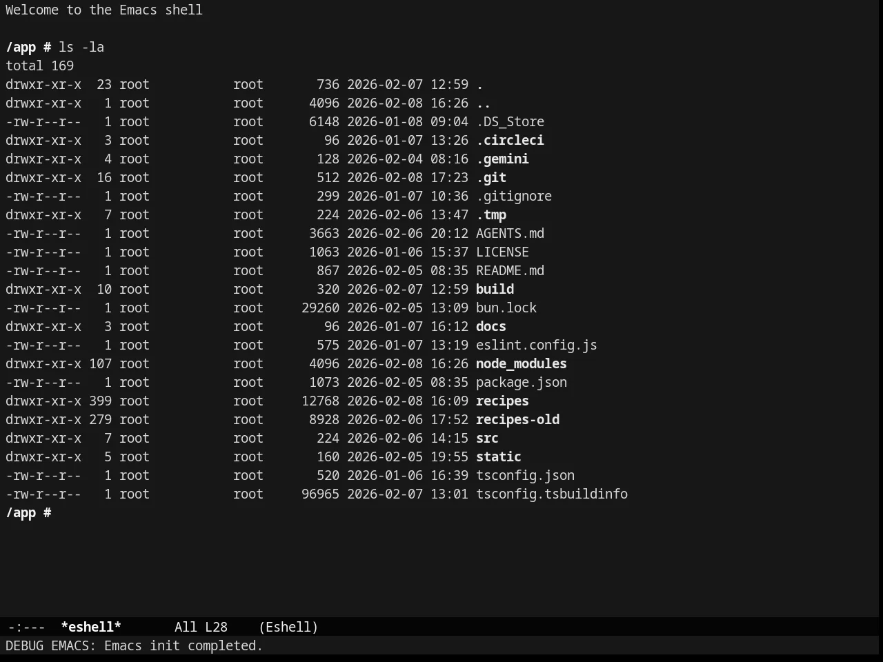 Tao Theme in eshell