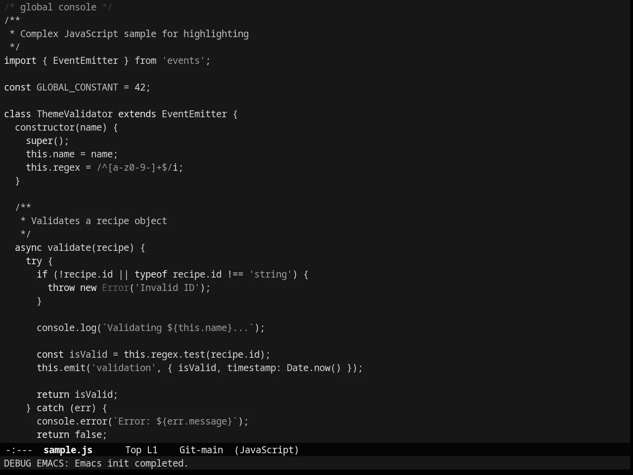 Tao Theme in javascript-mode