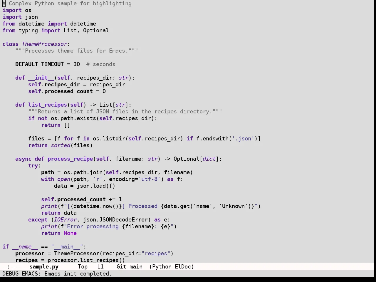 Tardis Theme in python-mode