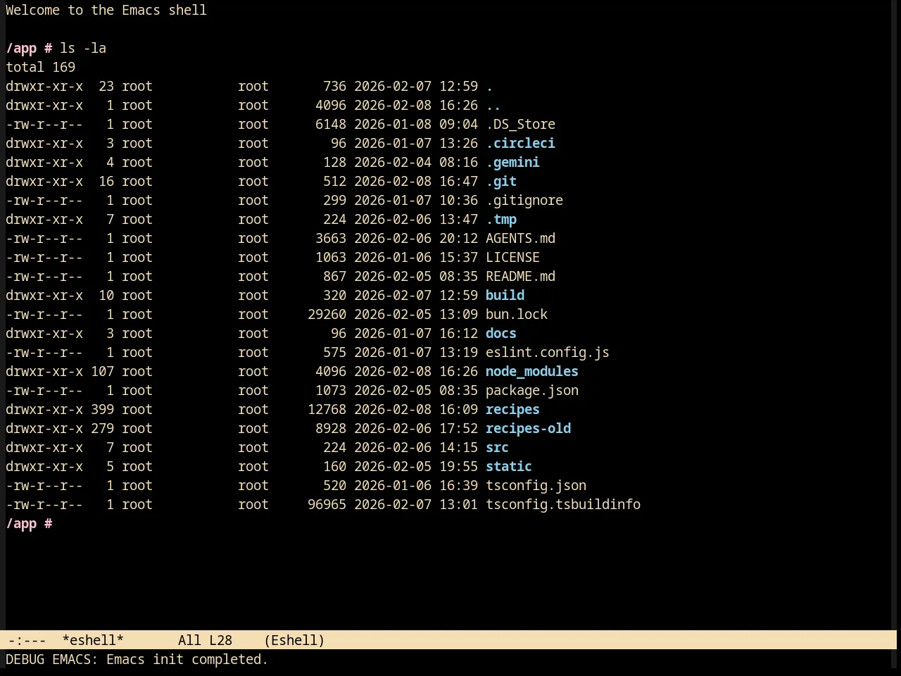 Taylor Theme in eshell