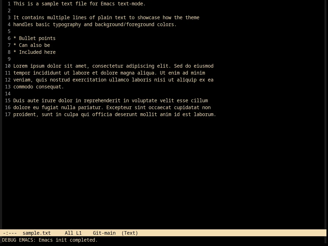 Taylor Theme in text-mode