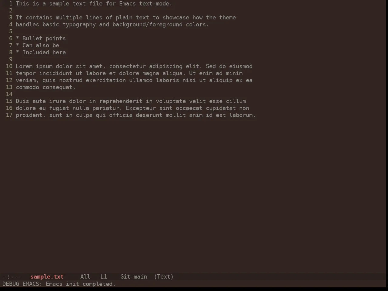 Ewal Tempus Autumn Theme in text-mode