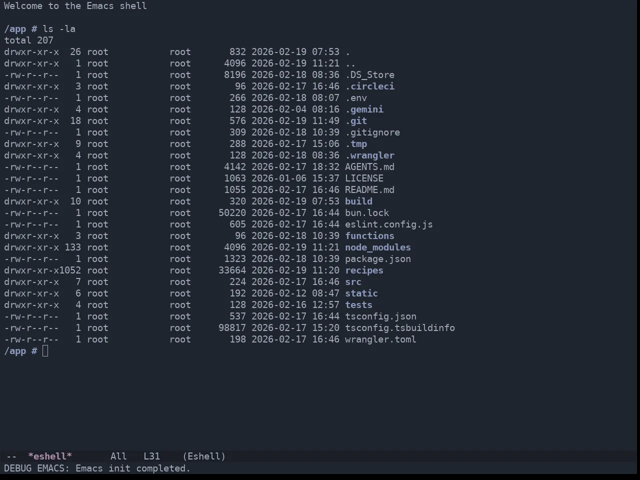 Ewal Tempus Dusk Theme in eshell