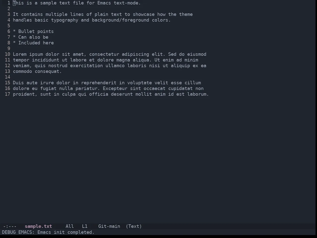 Ewal Tempus Dusk Theme in text-mode