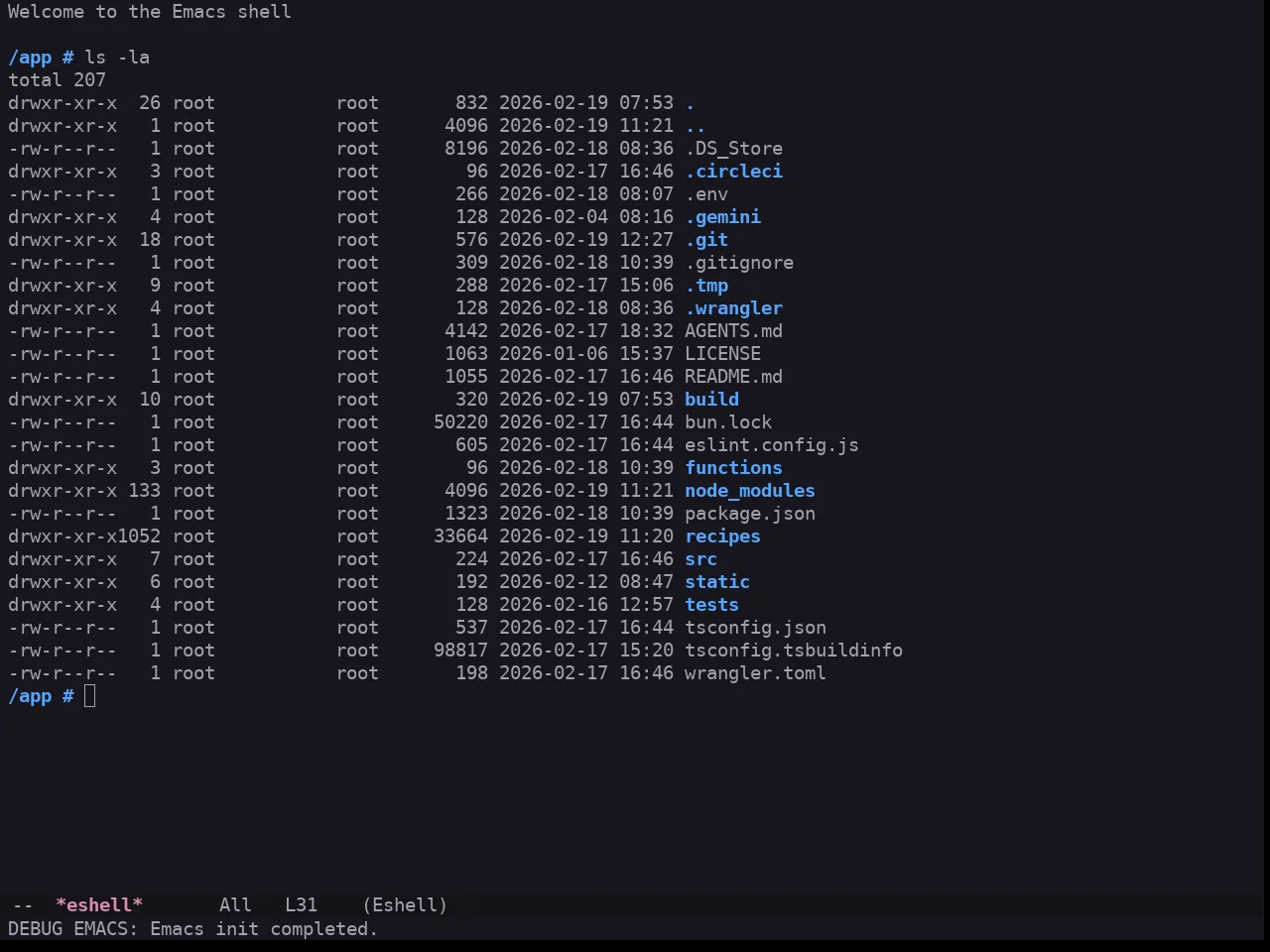Ewal Tempus Future Theme in eshell