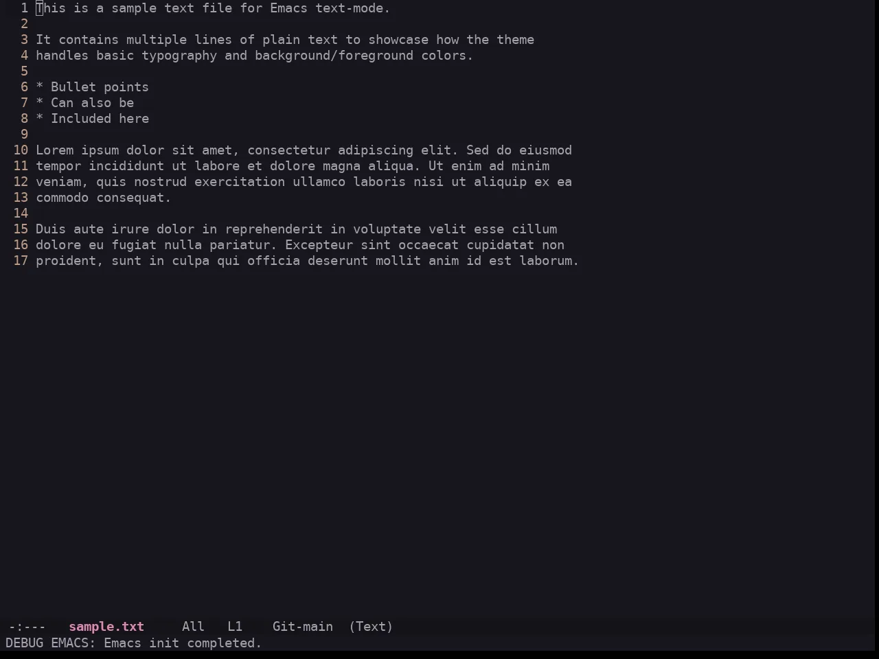Ewal Tempus Future Theme in text-mode