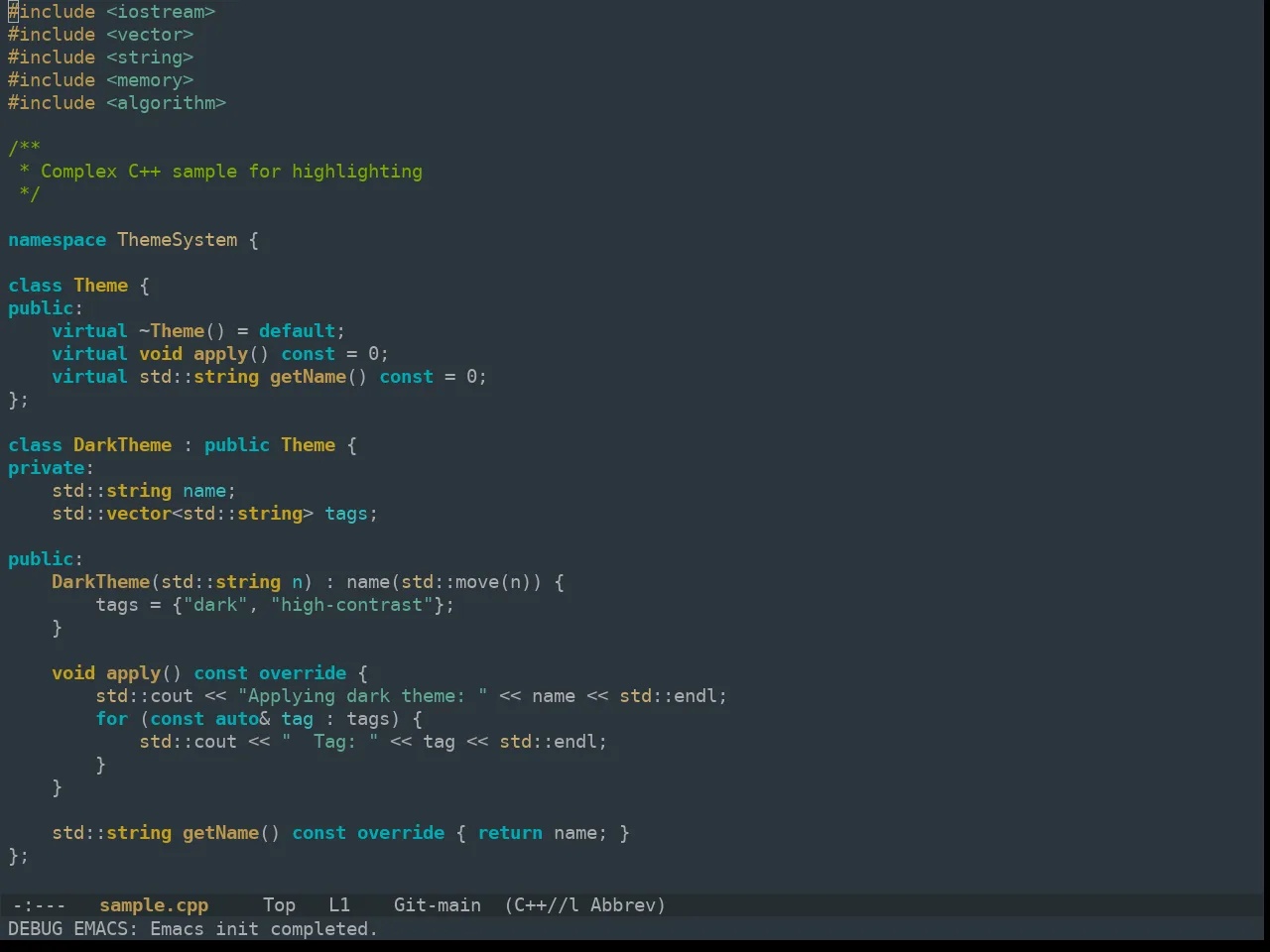 Ewal Tempus Rift Theme in c++-mode