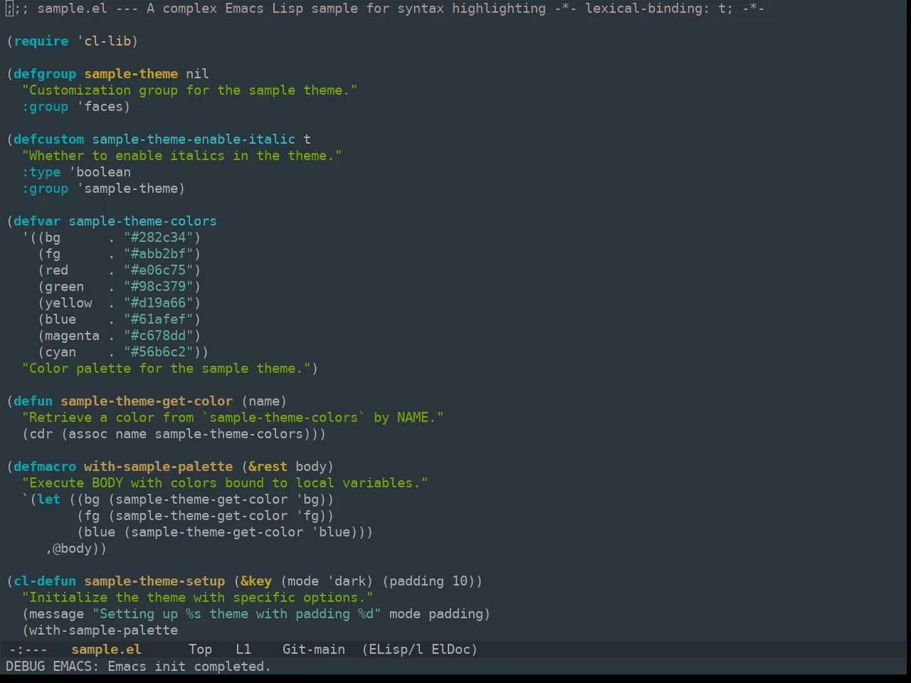 Ewal Tempus Rift Theme in emacs-lisp-mode