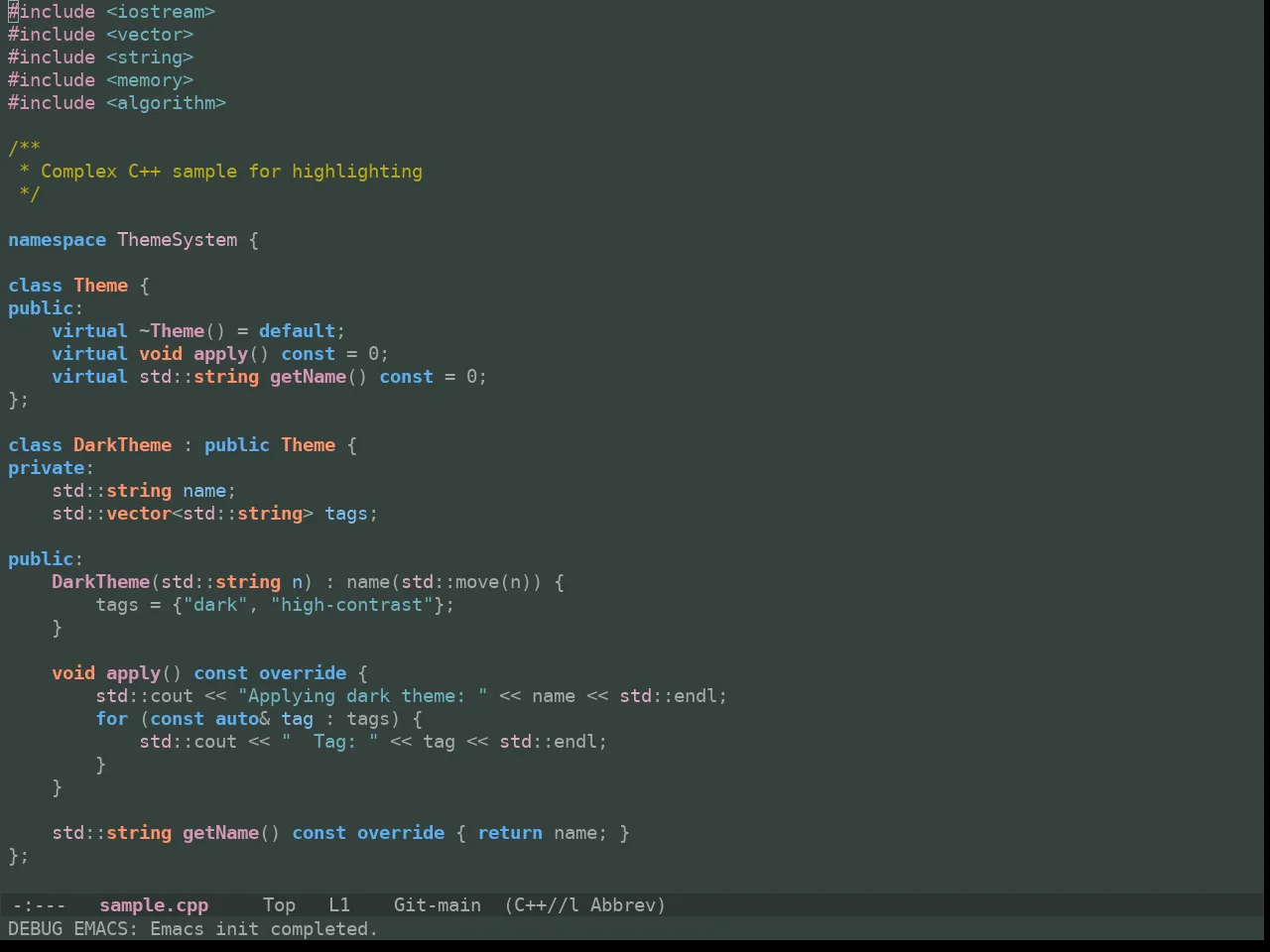 Ewal Tempus Spring Theme in c++-mode