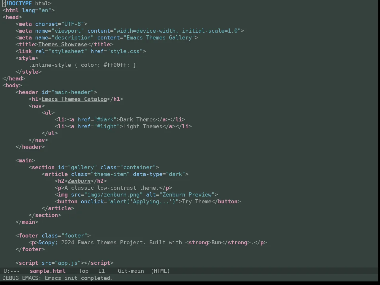 Ewal Tempus Spring Theme in html-mode