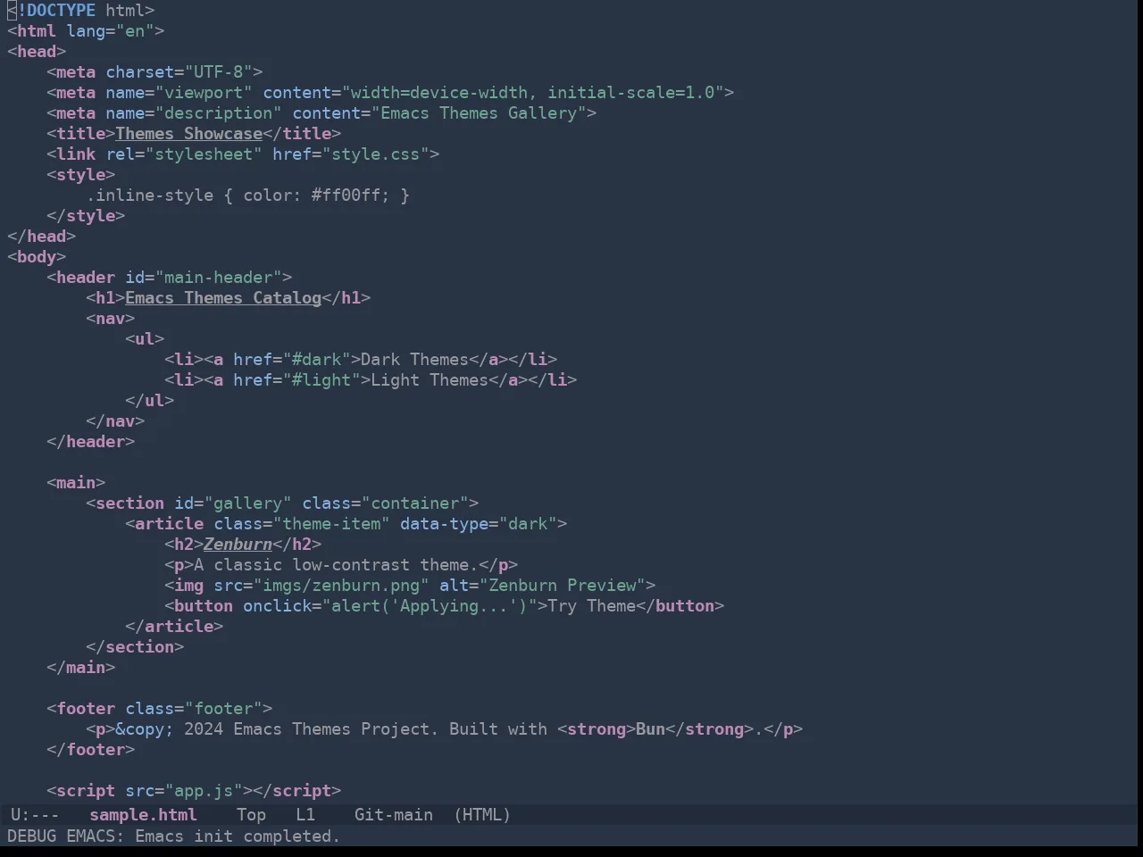 Ewal Tempus Summer Theme in html-mode