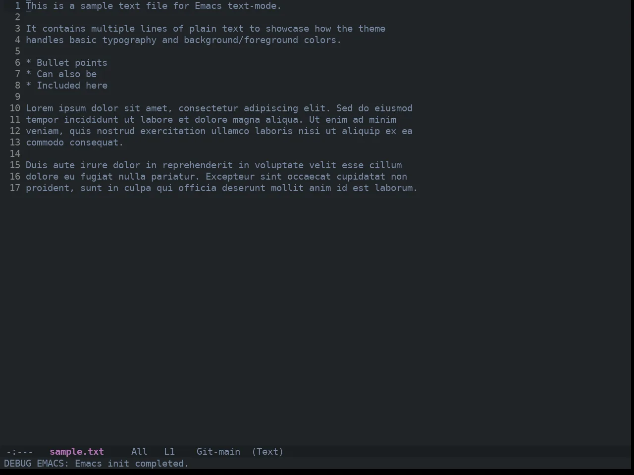 Ewal Tempus Winter Theme in text-mode