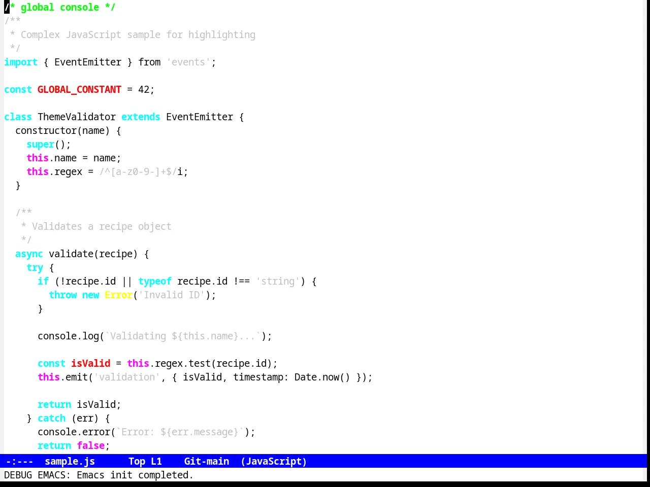 Termbright theme in javascript-mode