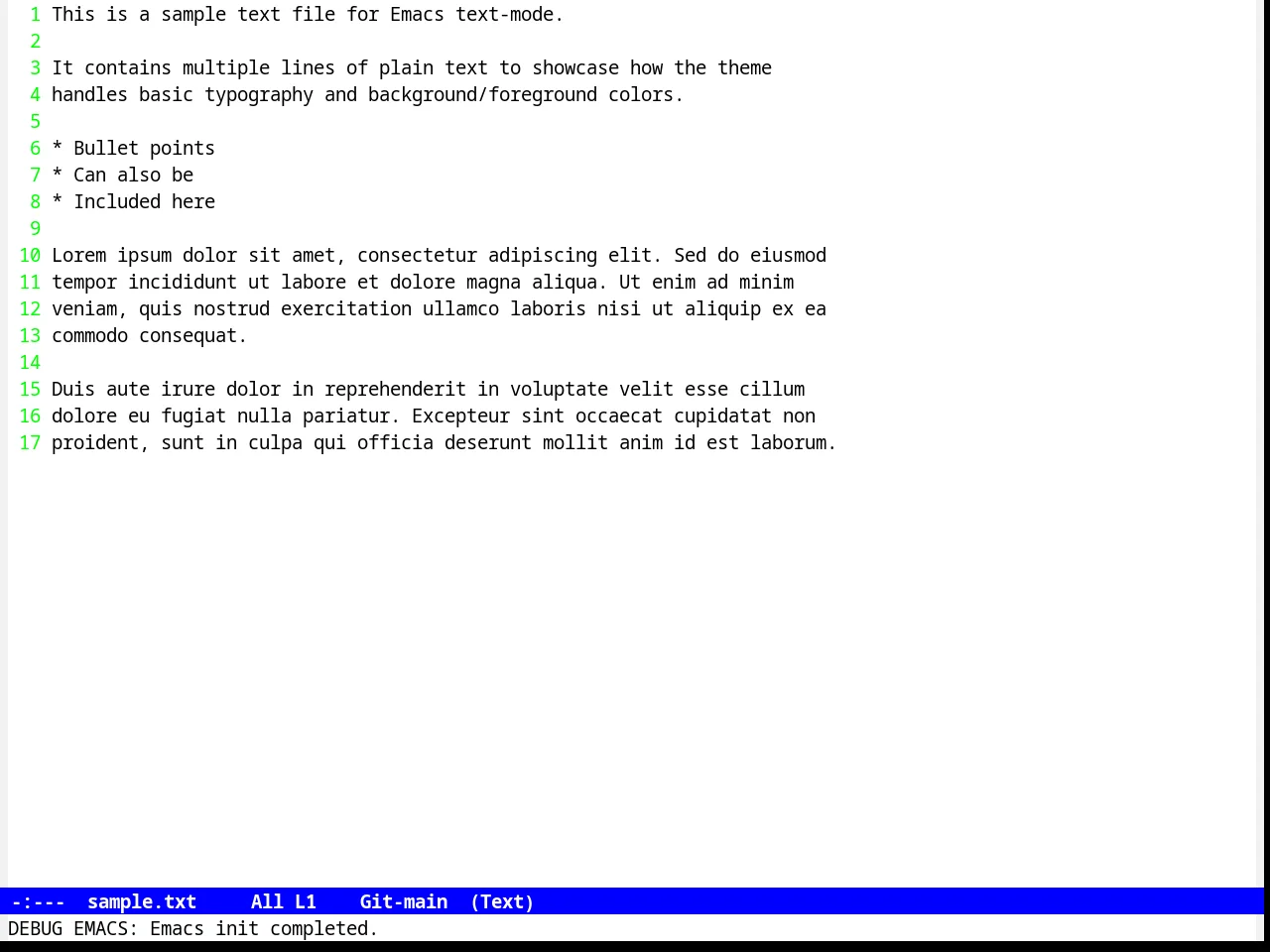 Termbright theme in text-mode