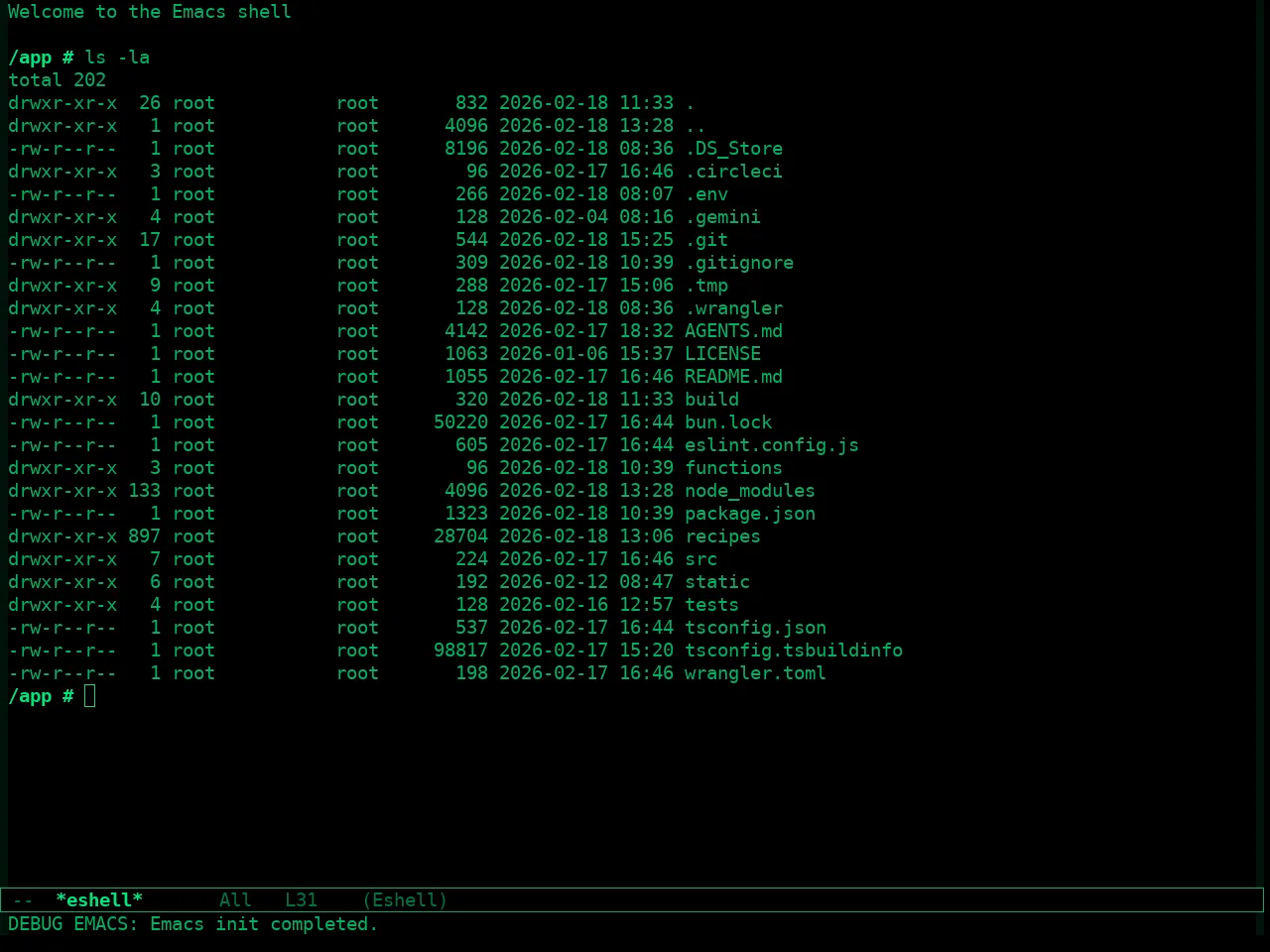 The Matrix Theme in eshell