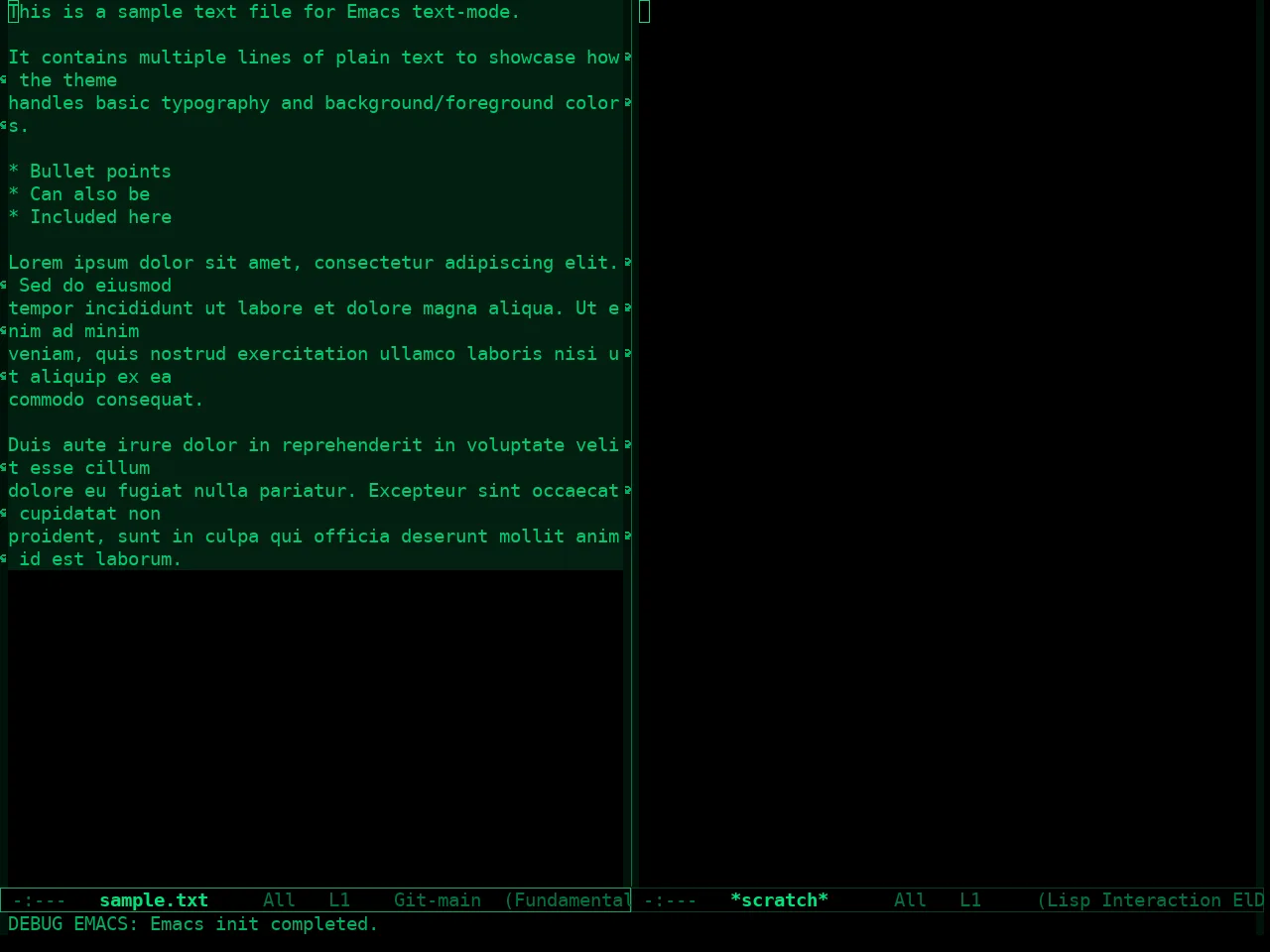 The Matrix Theme in fundamental-mode